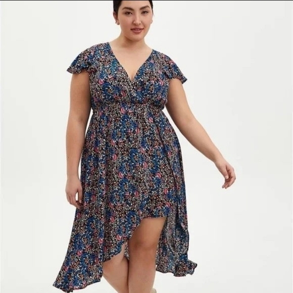 NWT Torrid  Sixe 2X [18-20] Floral midi walk through Romper Dress - Picture 4 of 6